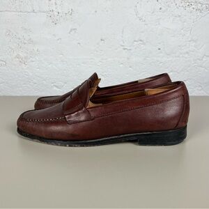 Brooks Brothers Leather Penny Loafers Brown Shoes Classic Preppy Luxury 10 D